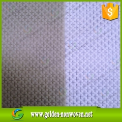 Cambrelle de nylon al por mayor del patrón de la cruz, fabricando la tela no tejida de nylon hecho por Quanzhou Golden Nonwoven Co.,ltd