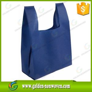 Wholesale Cheap T Shirt Non Woven Vest Bag made by Quanzhou Golden Nonwoven Co.,ltd