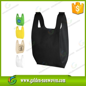 PP Non Woven Shopping Nonwoven T-shirt Bag made by Quanzhou Golden Nonwoven Co.,ltd